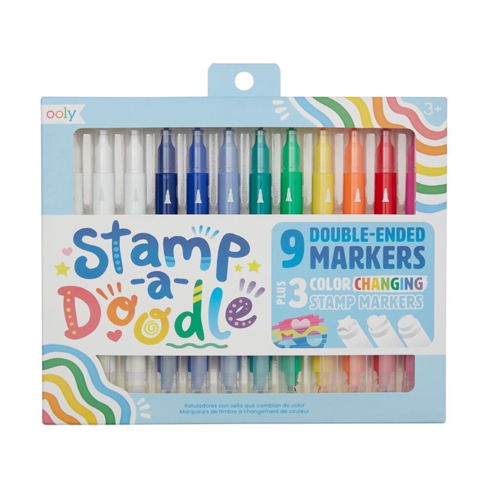 Ooly Carioci duble cu stampile stamp-a-doodle 12 buc