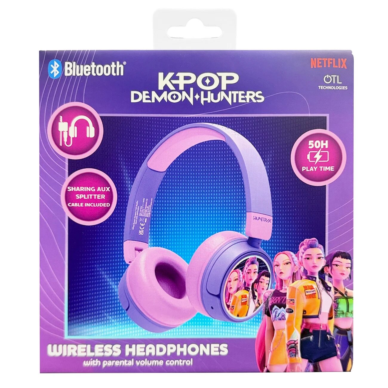 OTL Casti wireless K-Pop Demon Hunters Purple