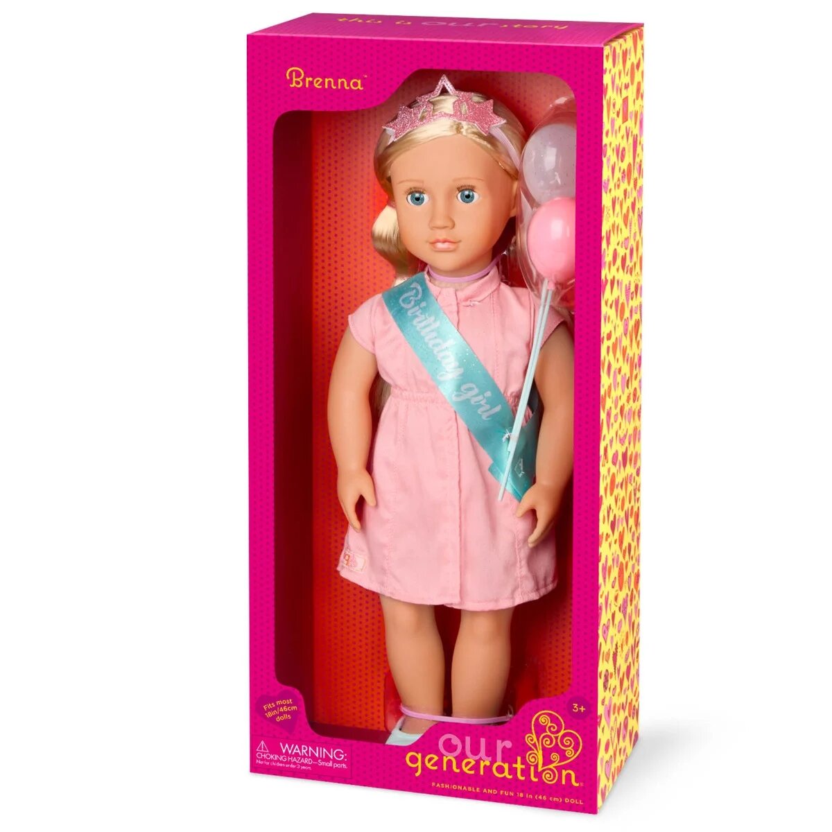 Our Generation Papusa Brenna Birthday Girl 46 cm