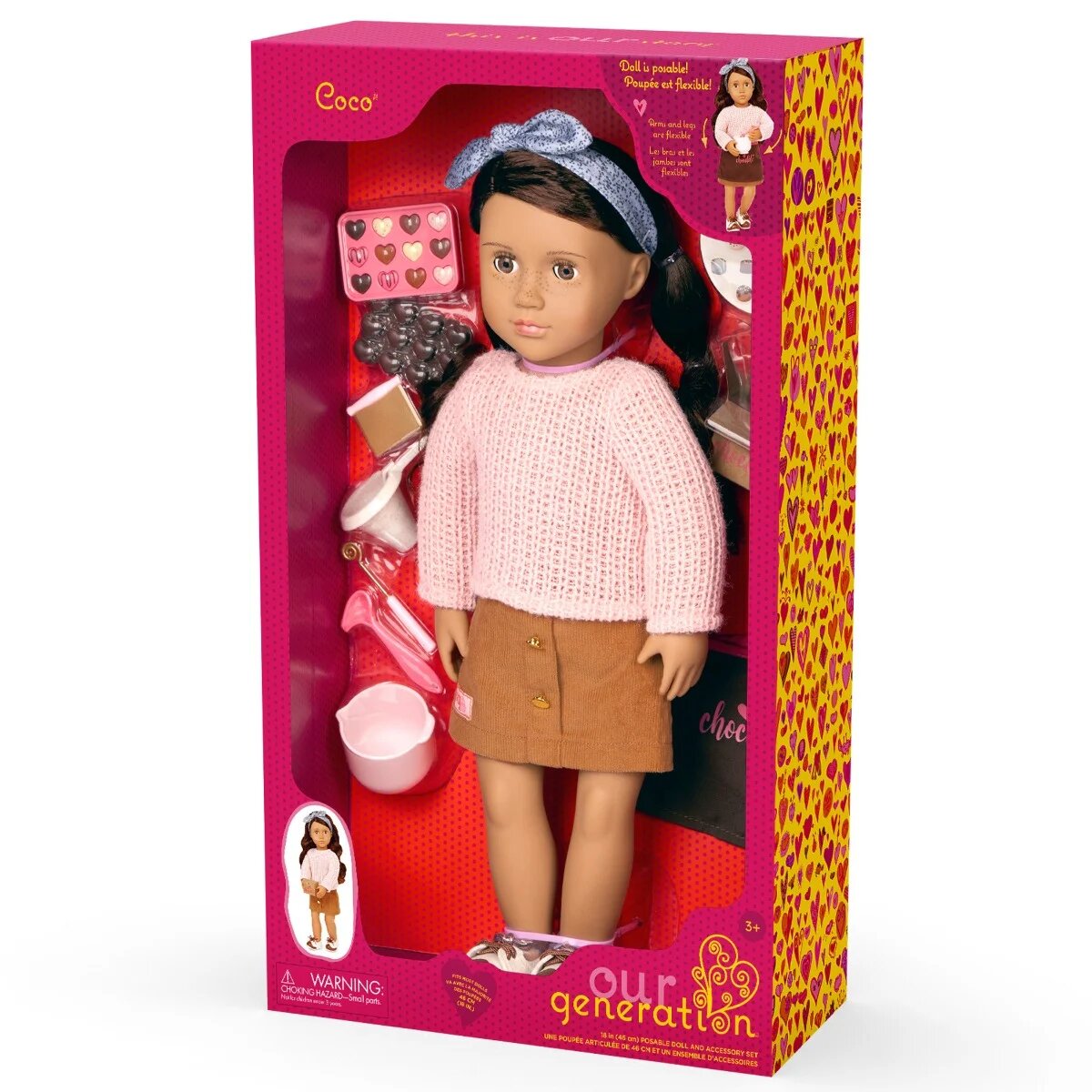 Our Generation Papusa Coco cu atelier de ciocolata 46 cm