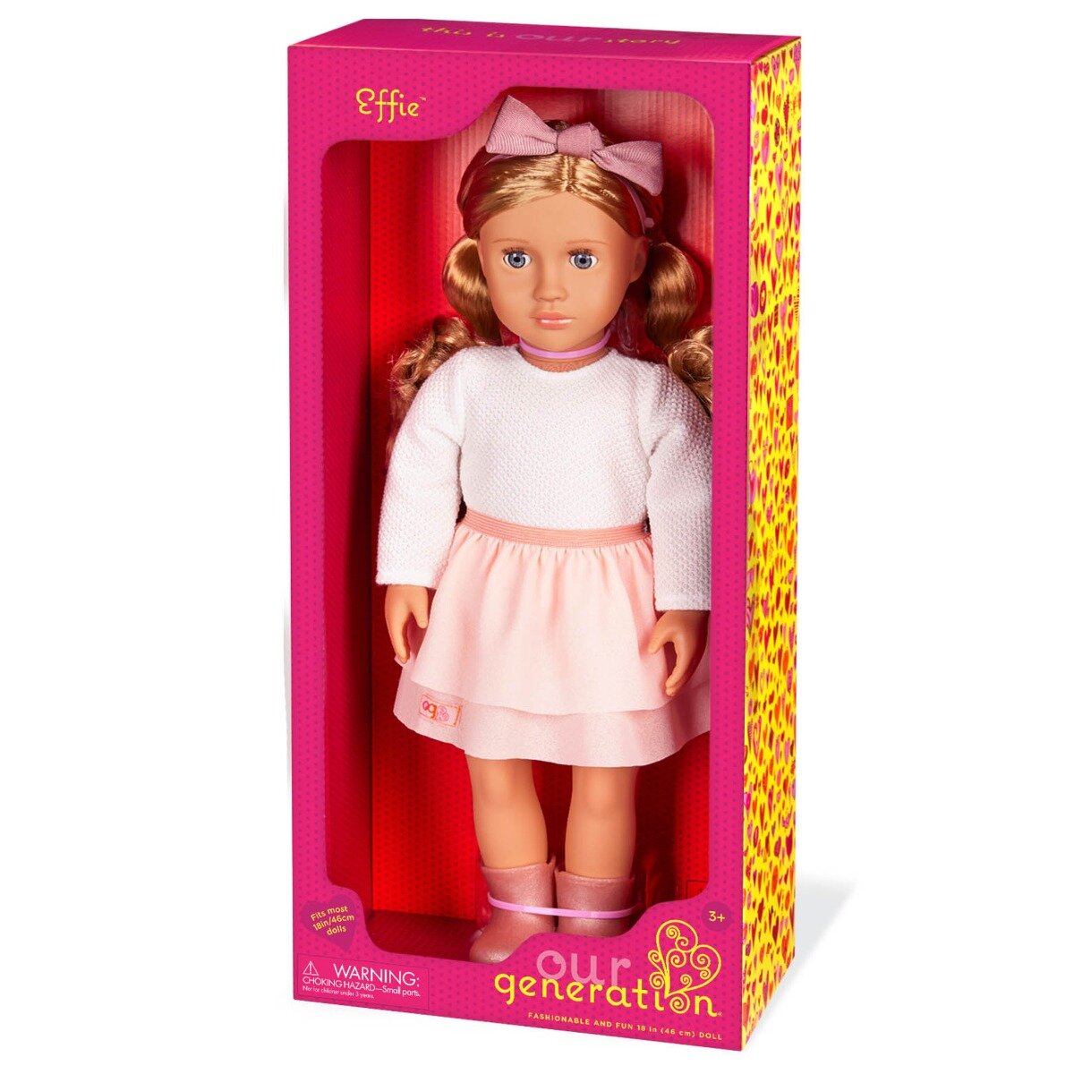Our Generation Papusa Effie in tinuta roz 46 cm