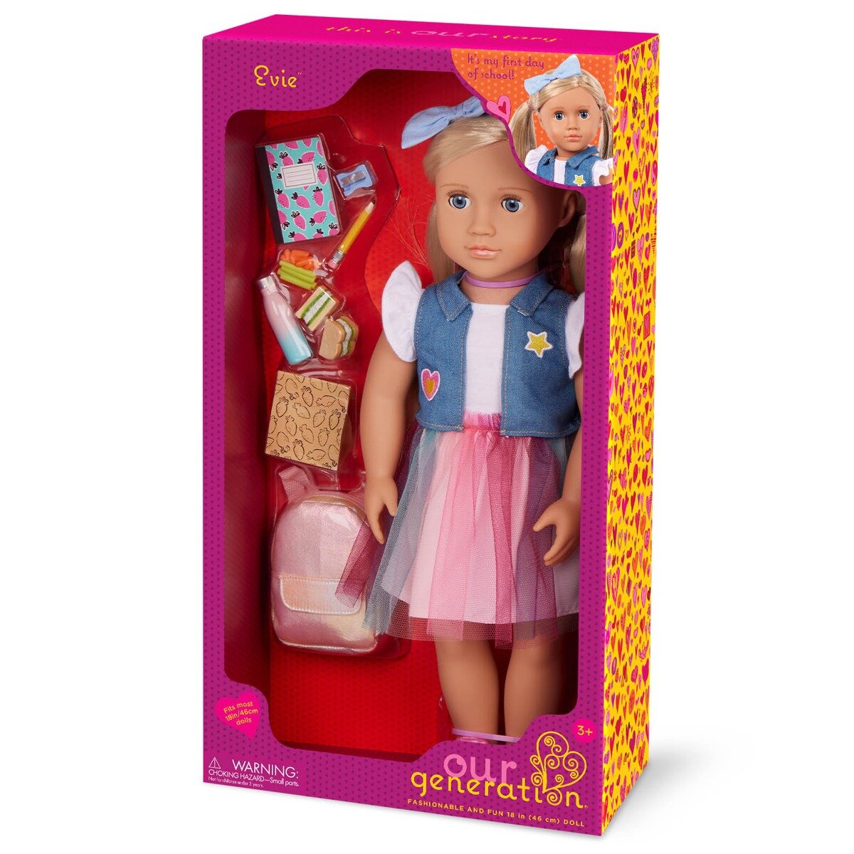 Our Generation Papusa Evie in prima zi de scoala 46 cm