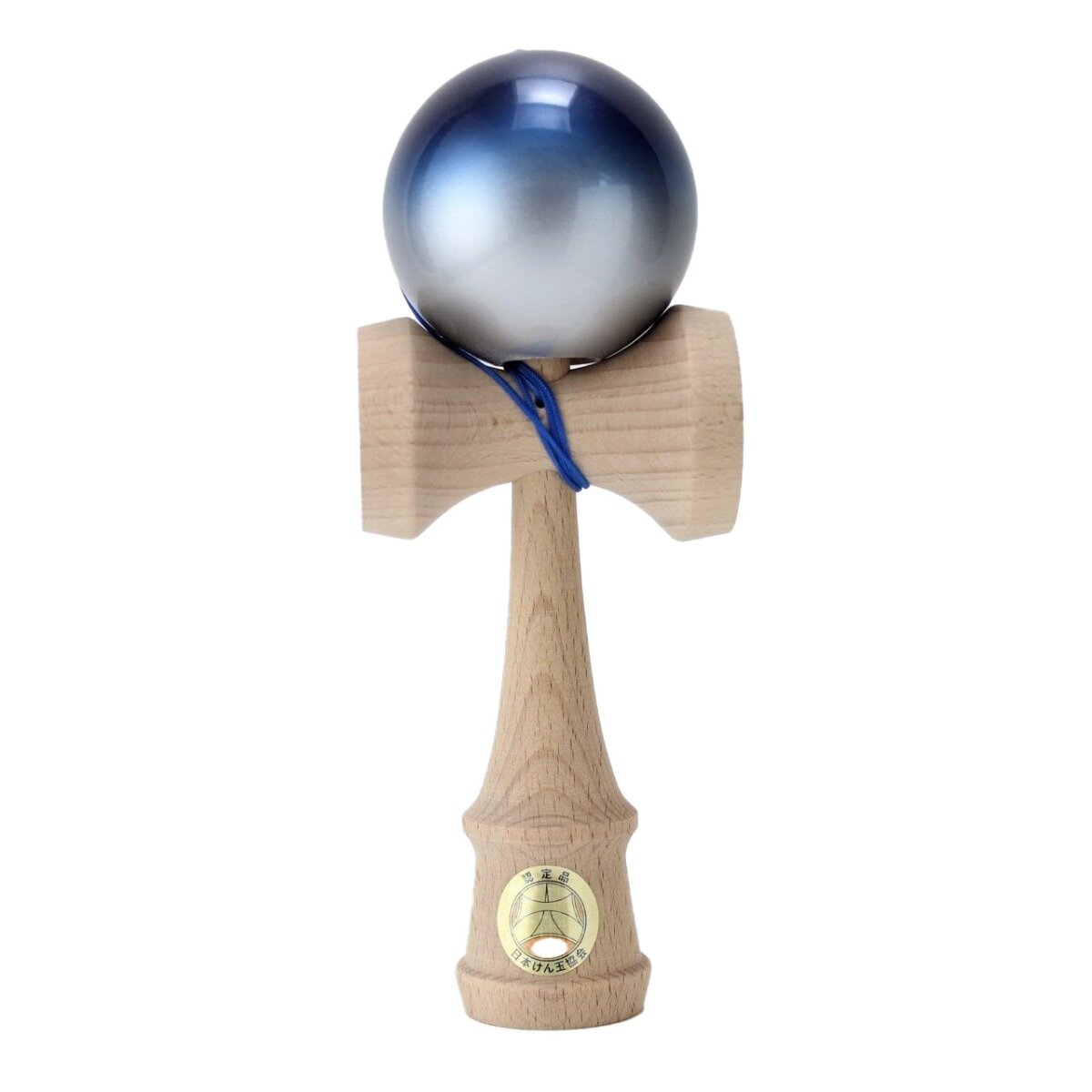 Ozora Jucarie de indemanare din lemn Kendama Albastru-Argintiu 18 cm
