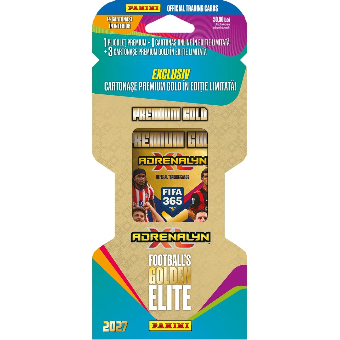 Panini Set 14 cartonase FIFA 365 Adrenalyn XL 2027 Ecoblister Premium Gold