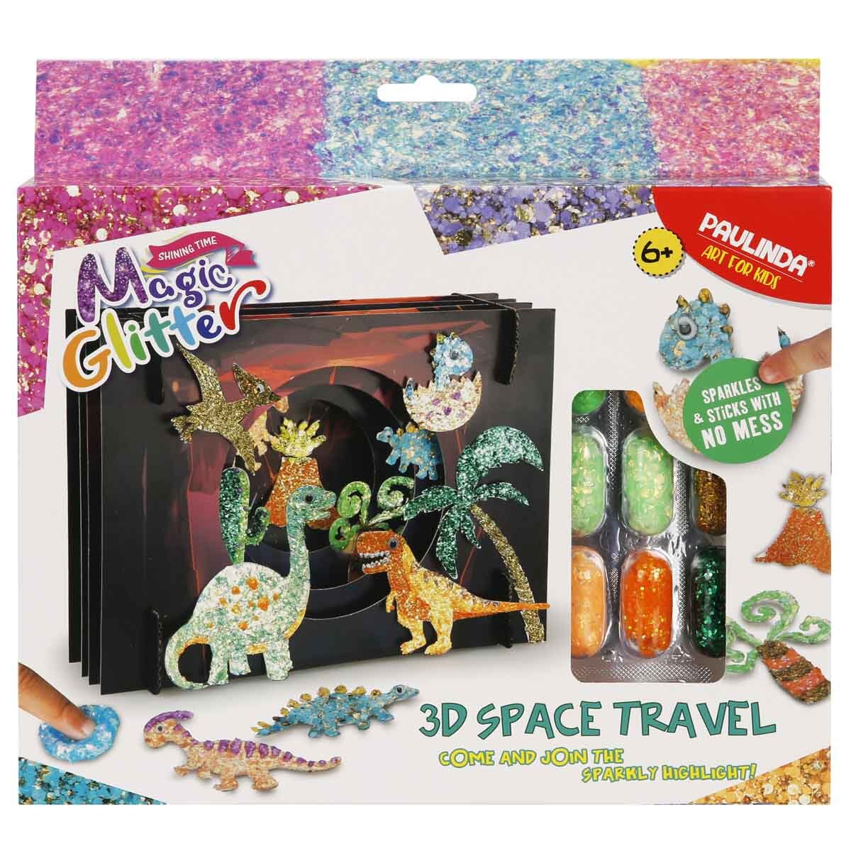 Paulinda Set de creatie cu sclipici Magic Glitter 3D Space Travel