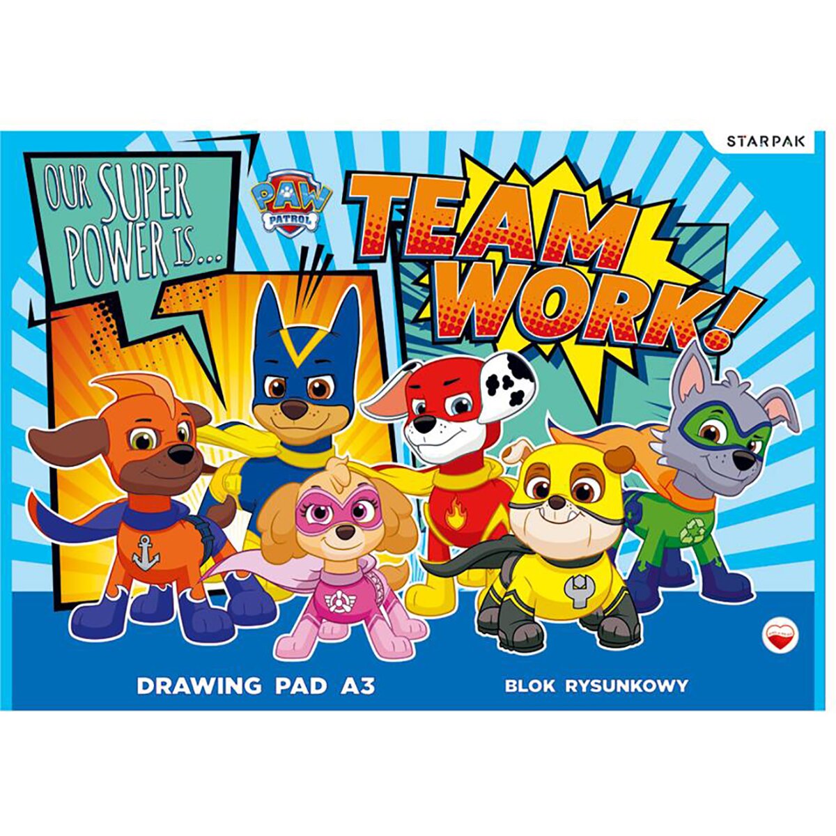 Paw Patrol Bloc de desen A3 Starpak 20 pagini
