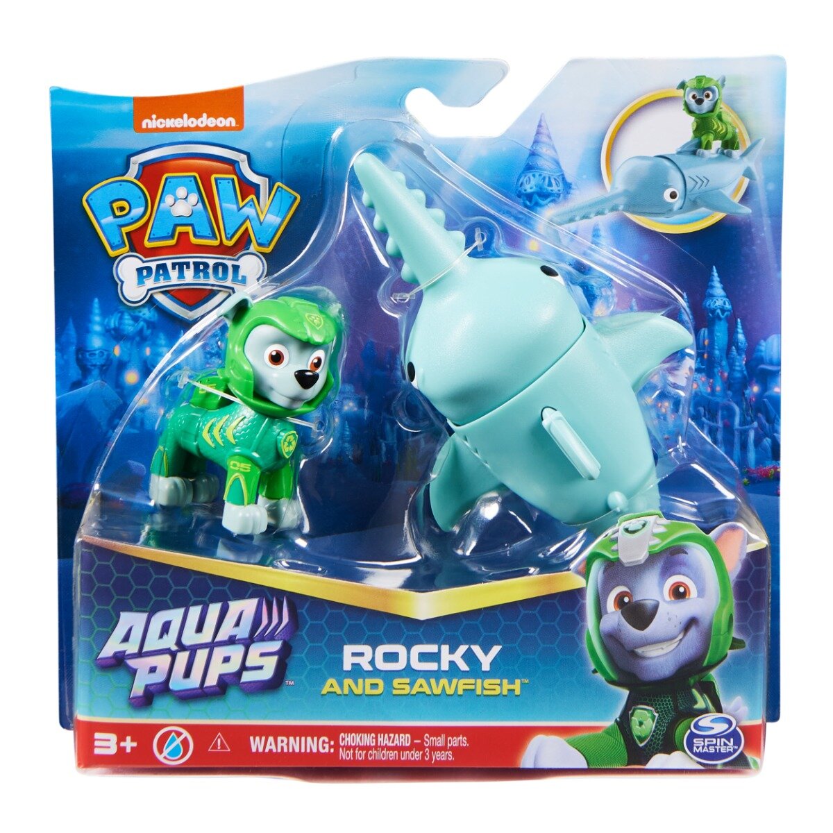 Paw Patrol Figurina Aqua Pups Rocky si Sawfish 20139322