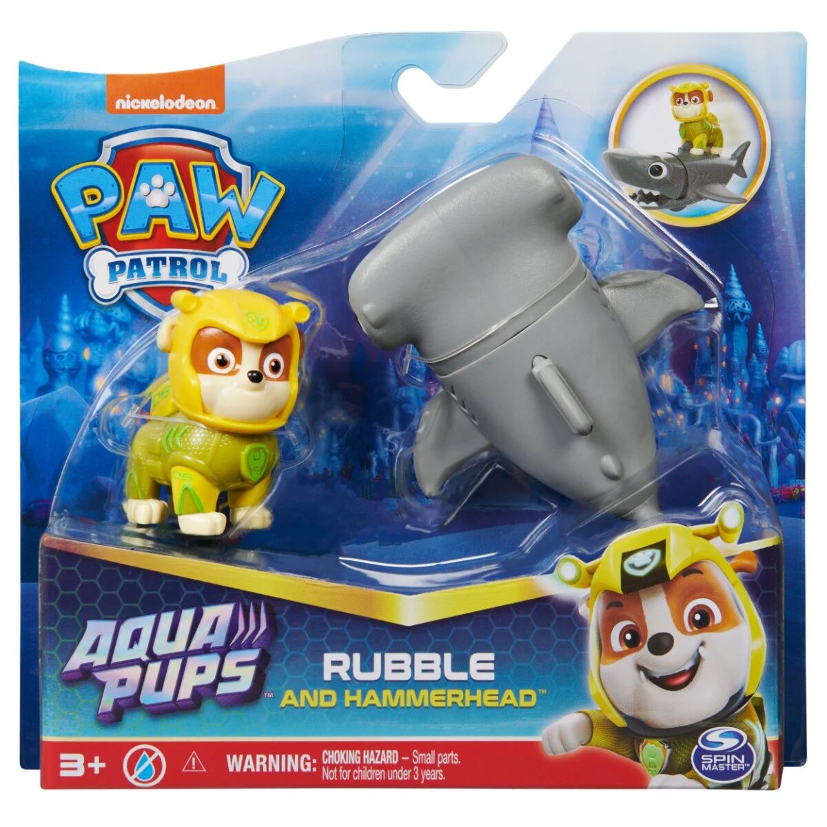Paw Patrol Figurina Aqua Pups Rubble si Hammerhead 20139323