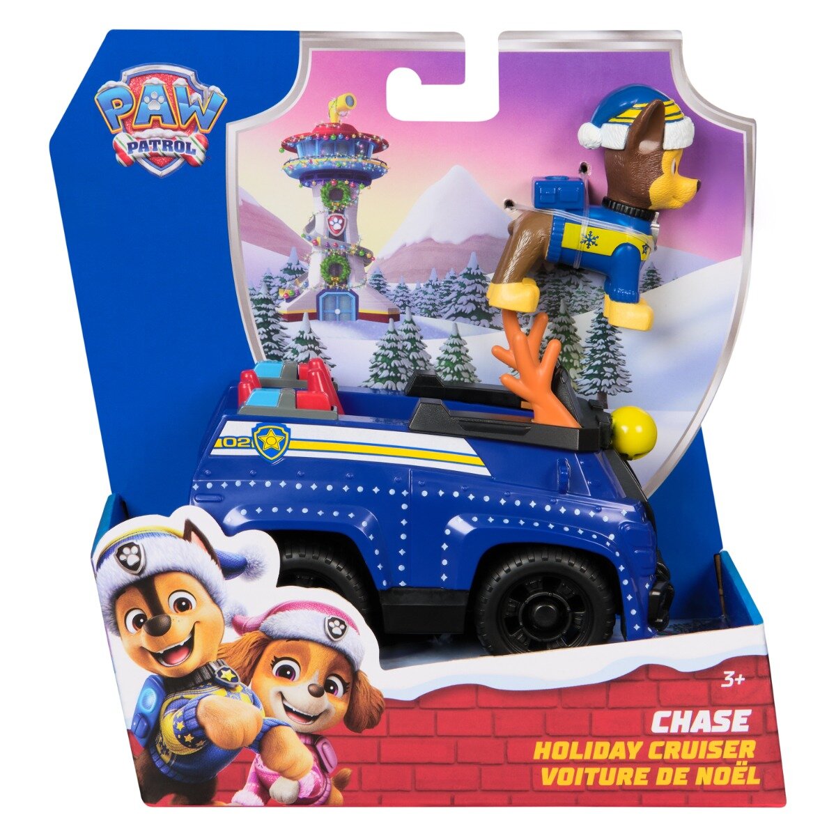 Paw Patrol Masina cu figurina Chase Holiday Cruiser 20153731