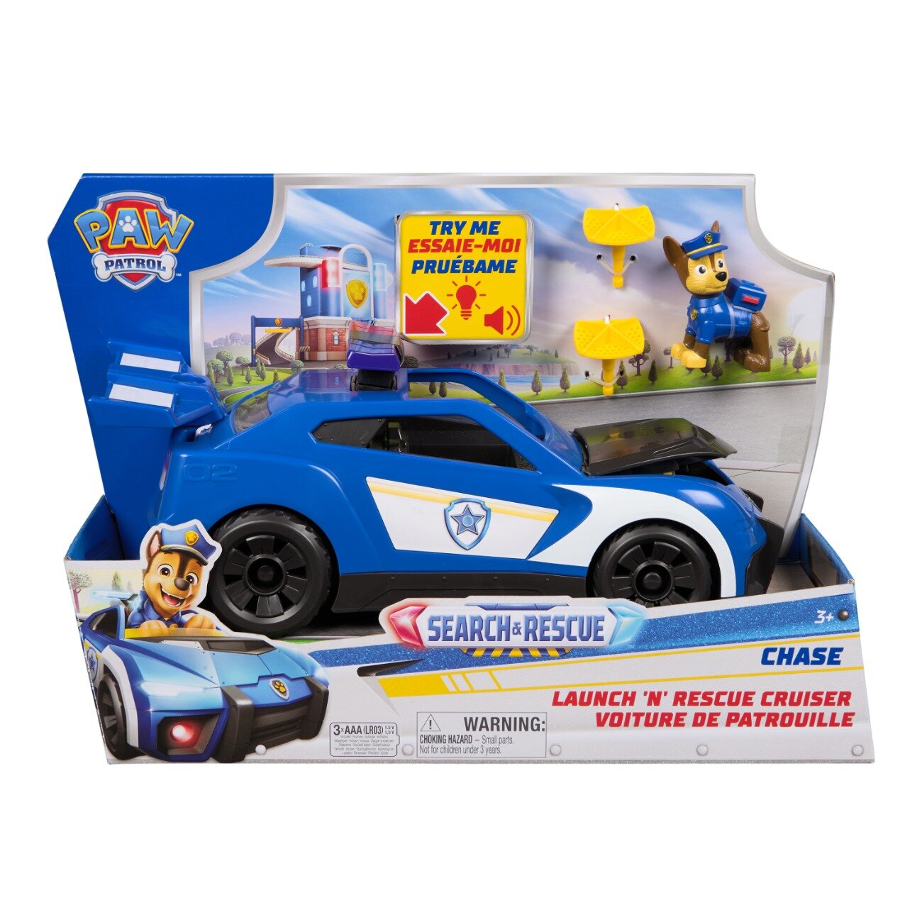 Paw Patrol Masina cu figurina Launch and Rescue Cruiser Chase 6074962