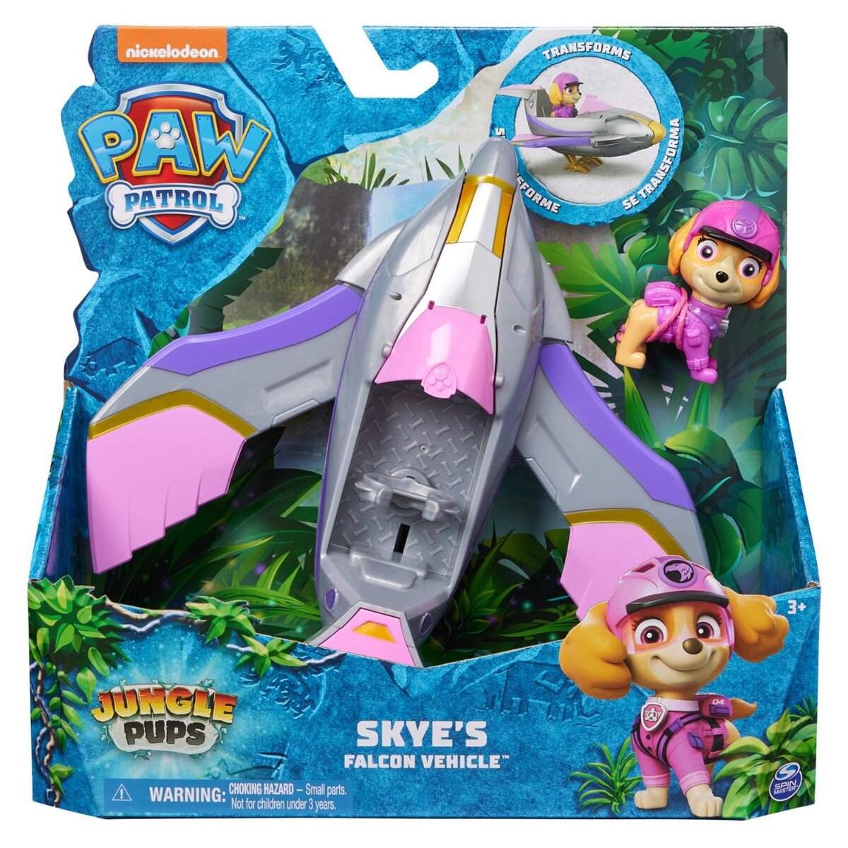 Paw Patrol Masinuta cu figurina Jungle Pups Skye 20143428
