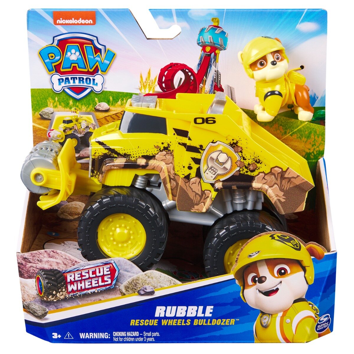 Paw Patrol Masinuta cu figurina Rescue Wheels Bulldozer Rubble 20145822