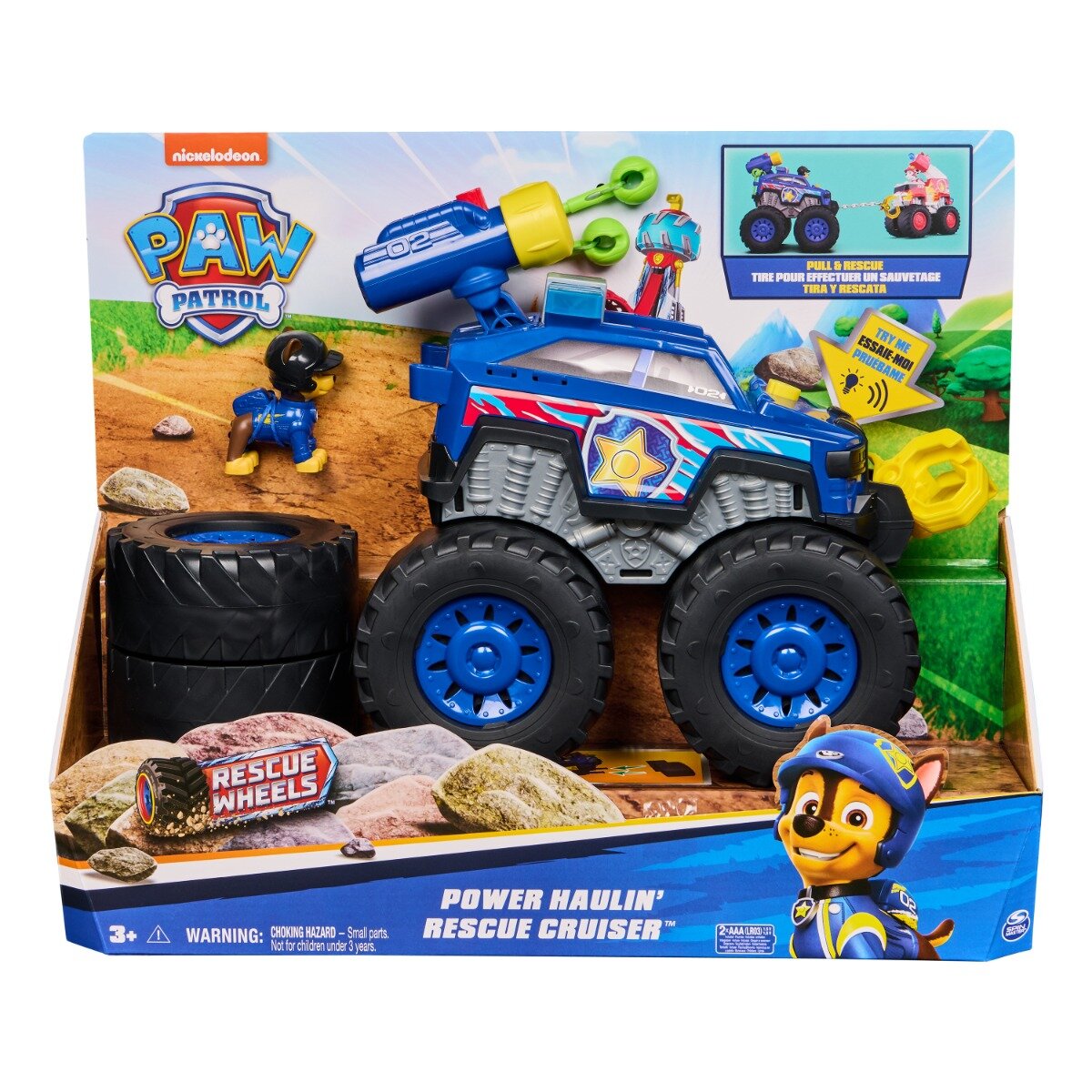 Paw Patrol Masinuta de teren cu figurina Chase 6070096