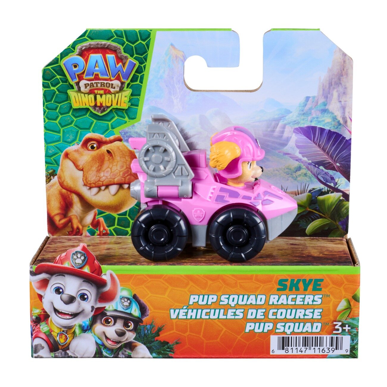 Paw Patrol Mini vehicul cu figurina the Dino Movie Pup Squad Racers Skye 20157139