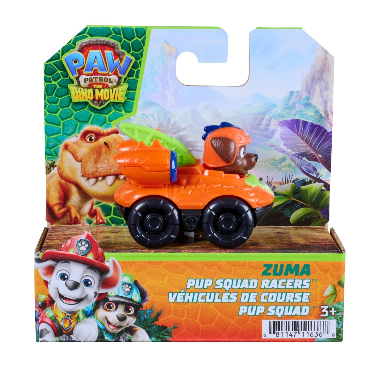 Paw Patrol Mini vehicul cu figurina the Dino Movie Pup Squad Racers Zuma 20157136