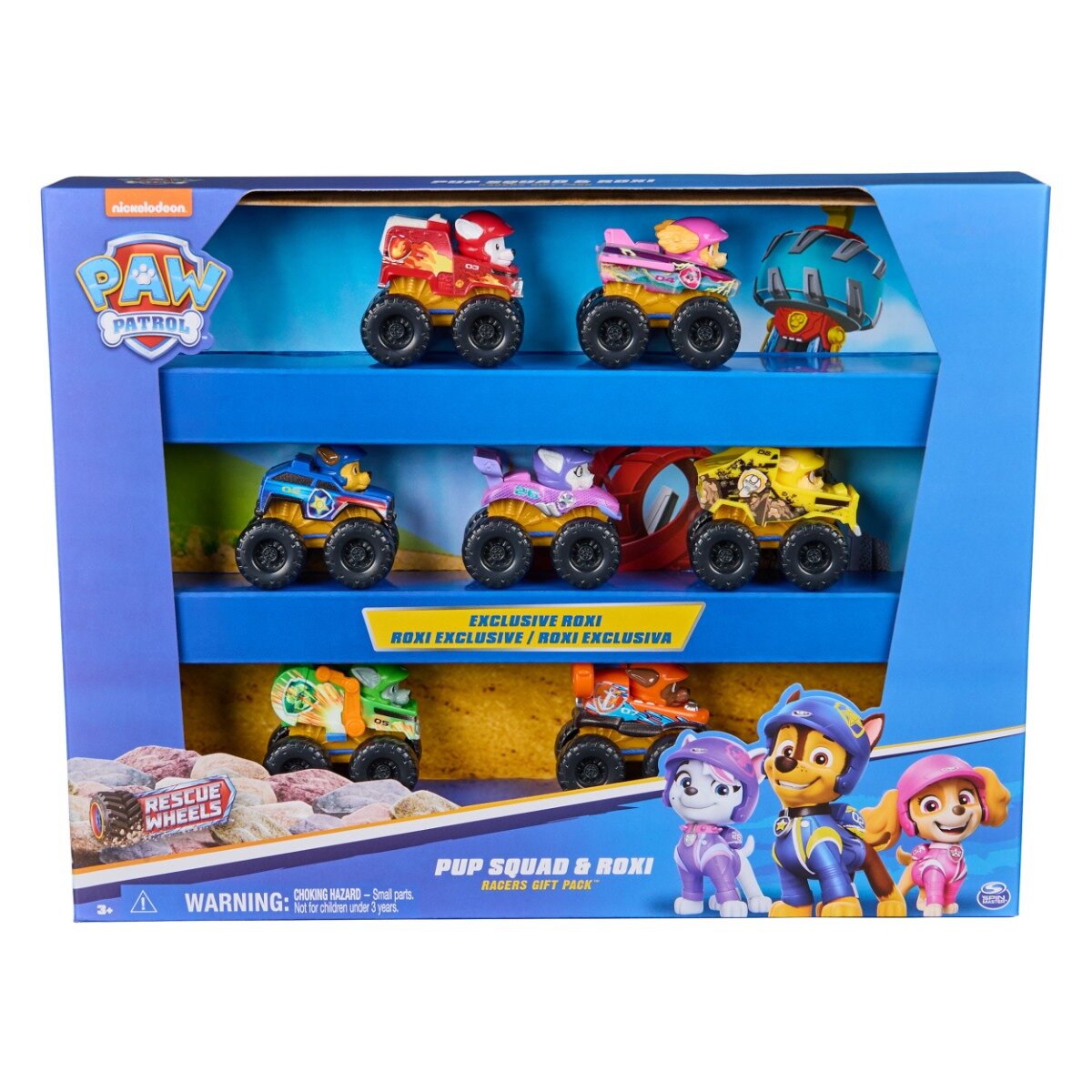 Paw Patrol Set 7 vehicule cu figurine Pup Squad and Roxi