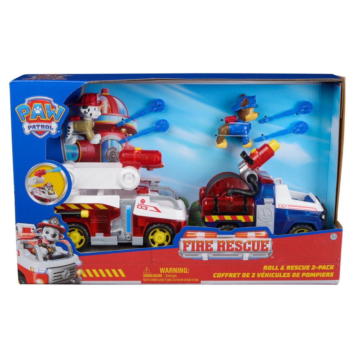 Paw Patrol Set de joaca cu 2 vehicule de pompieri Fire Rescue 6073471