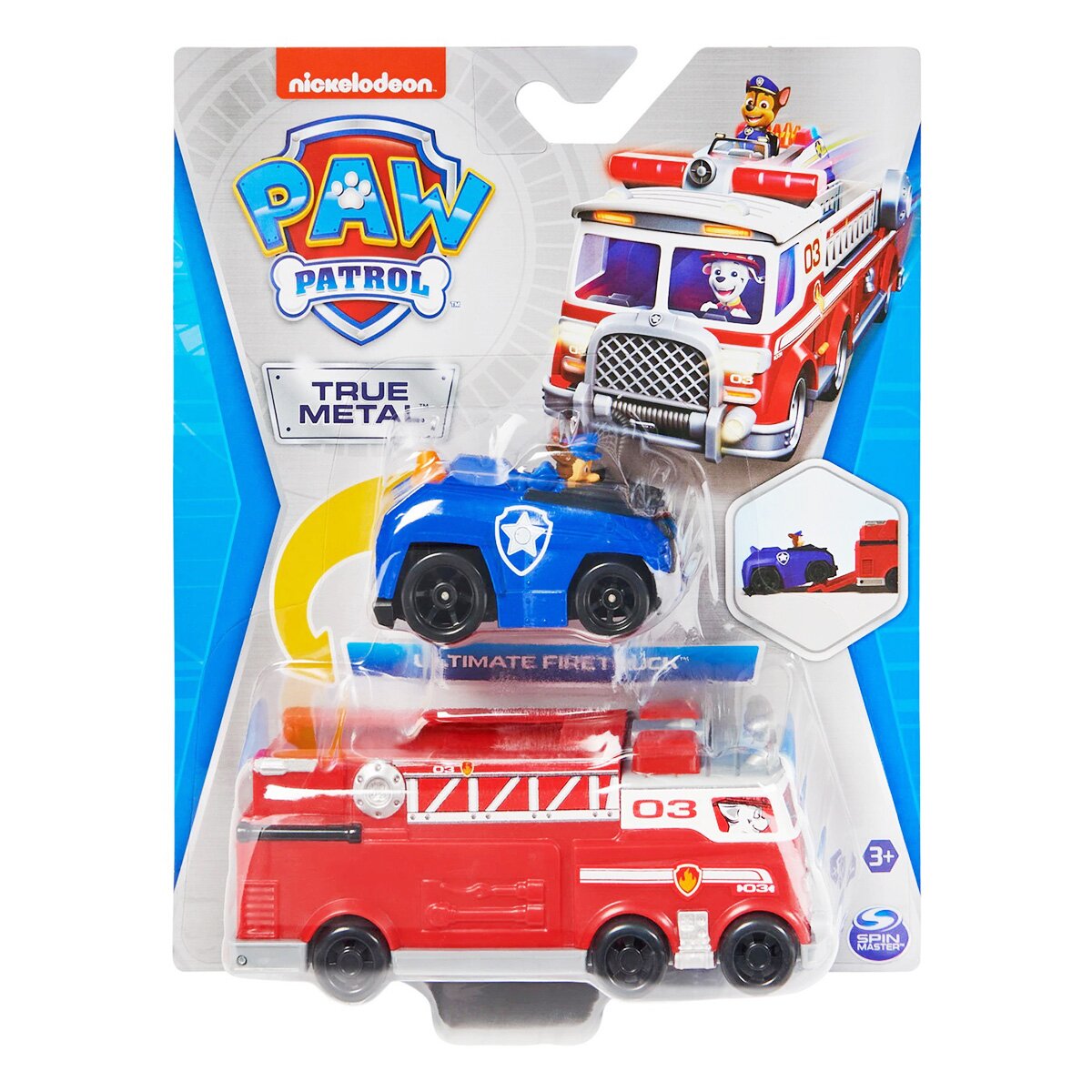 Paw Patrol Set de joaca masina de pompieri si figurina metalica