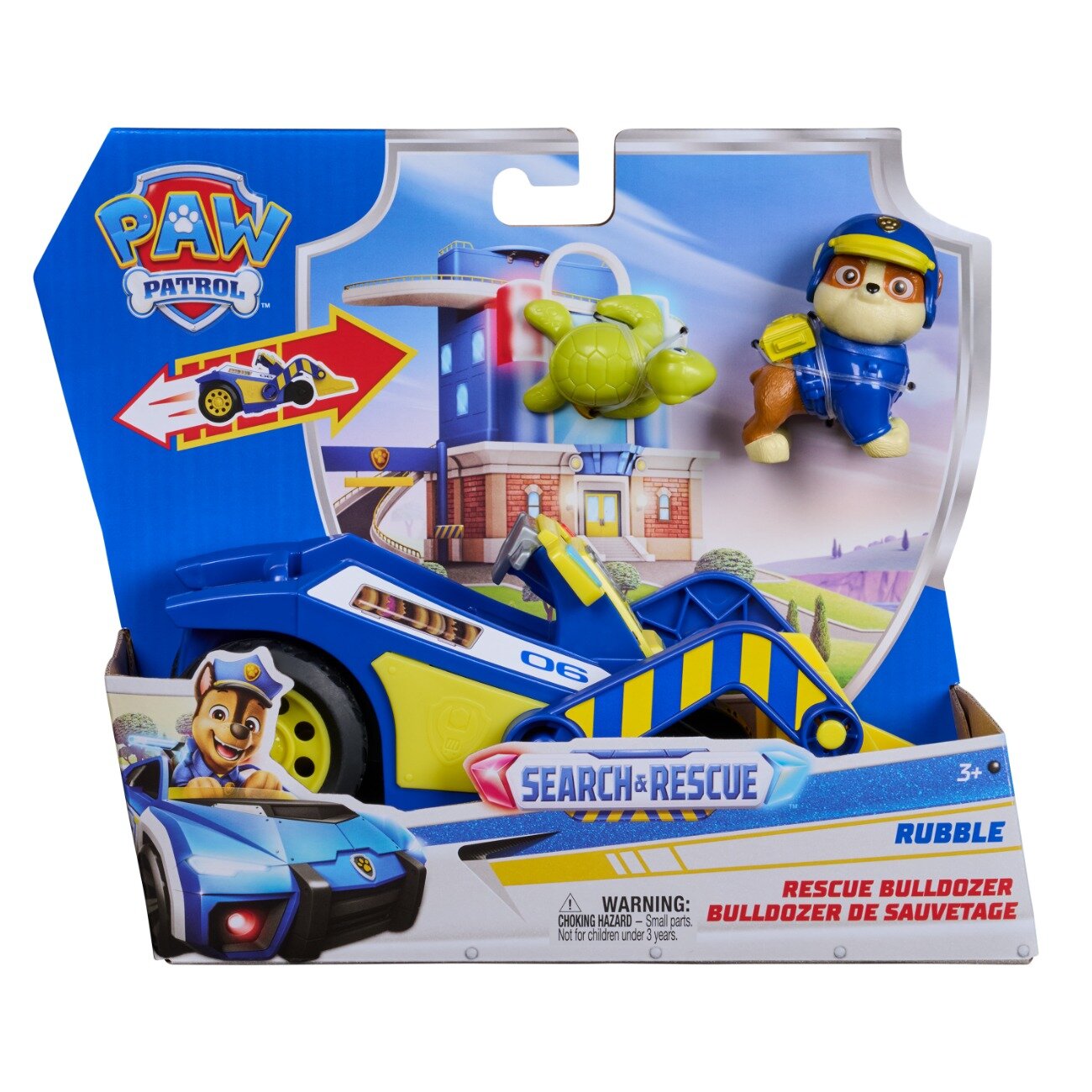 Paw Patrol Set de joaca vehicul si figurine Search and Rescue Bulldozer Rubble 20156332