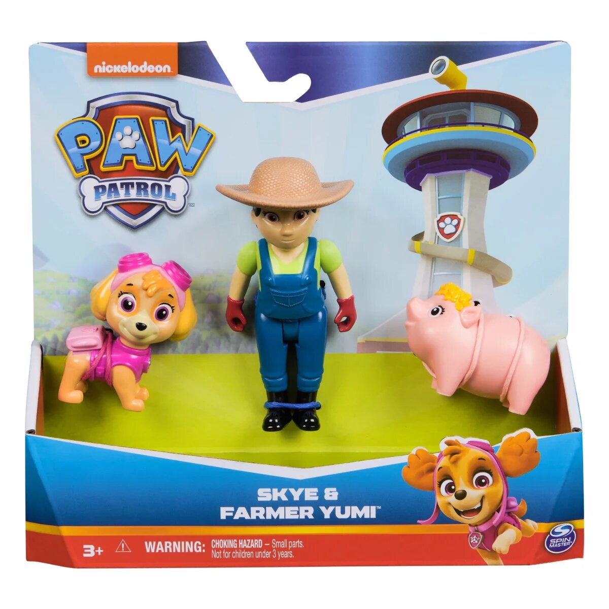 Paw Patrol Set figurina si 2 animalute Skye si Farmer Yumi 20148173
