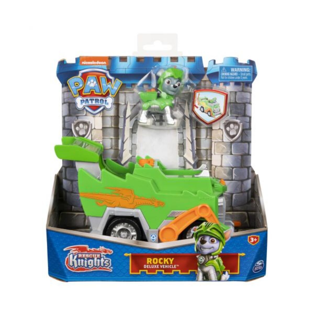 Paw Patrol Set masinuta cu figurina Rescue Knights Rocky 20133698