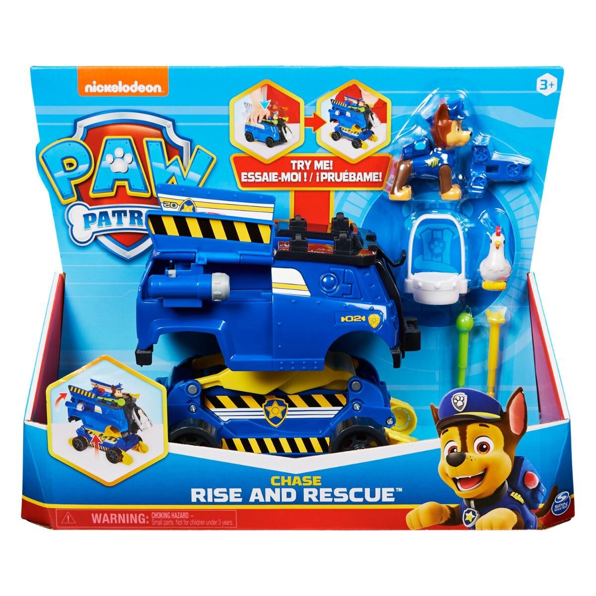 Paw Patrol Set masinuta si figurina Rise and rescue Chase 20133577