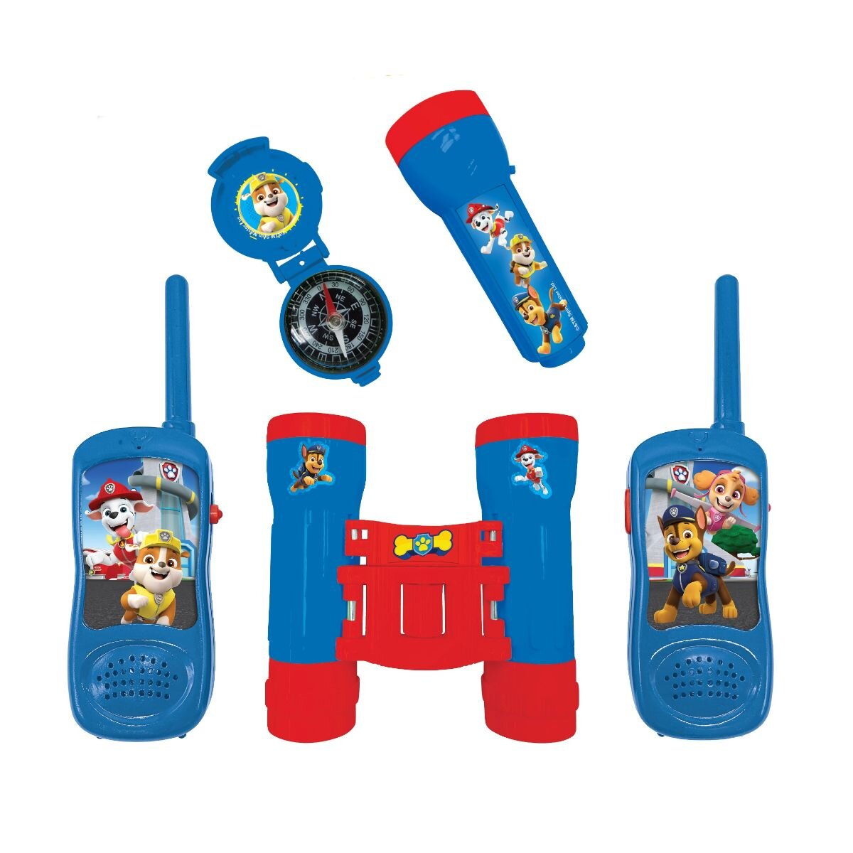 Paw Patrol Set Walkie Talkies binoclu si busola Lexibook raza de transmisie 120 m
