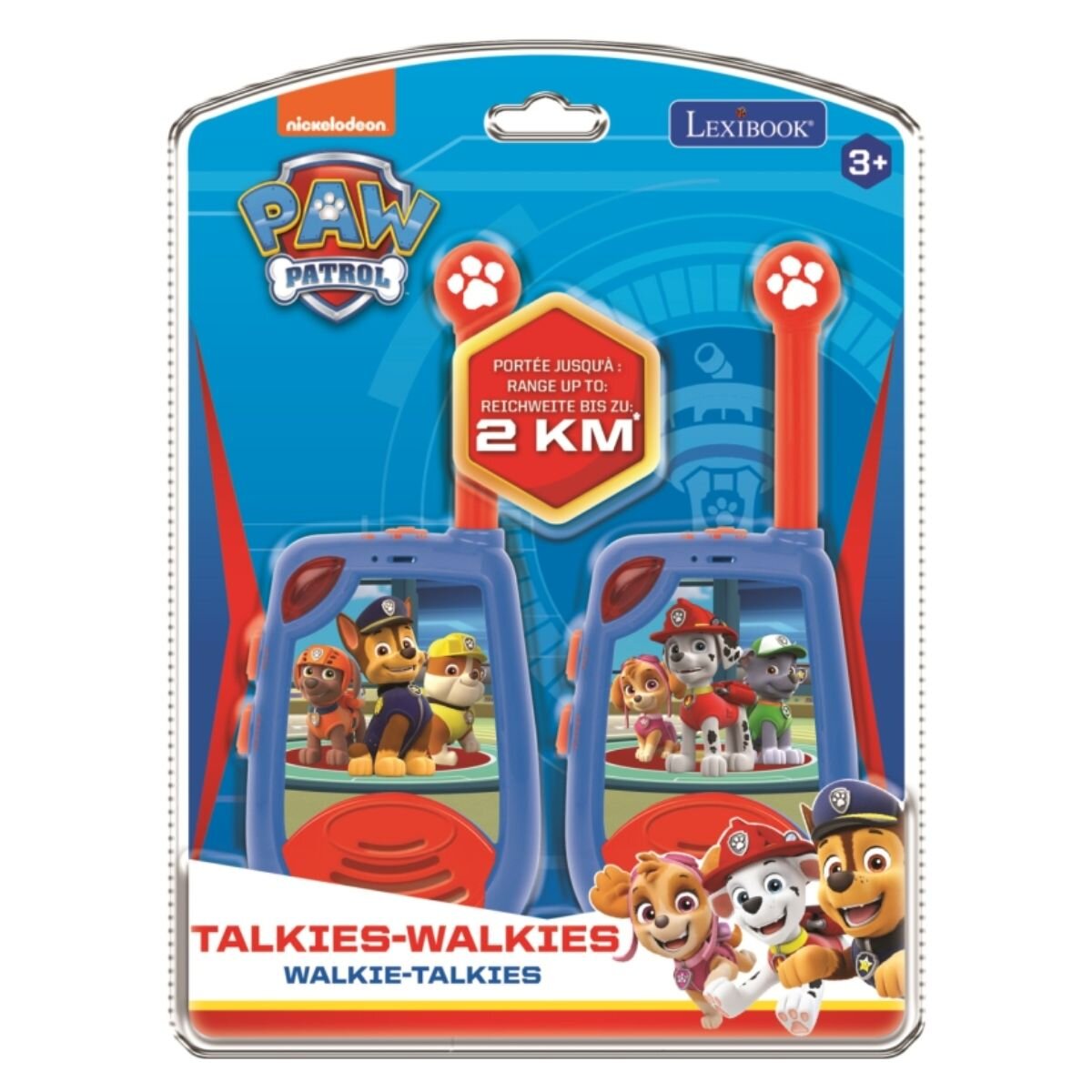 Paw Patrol Set Walkie Talkies digital Lexibook raza de transmisie 2000 M lumini Morse