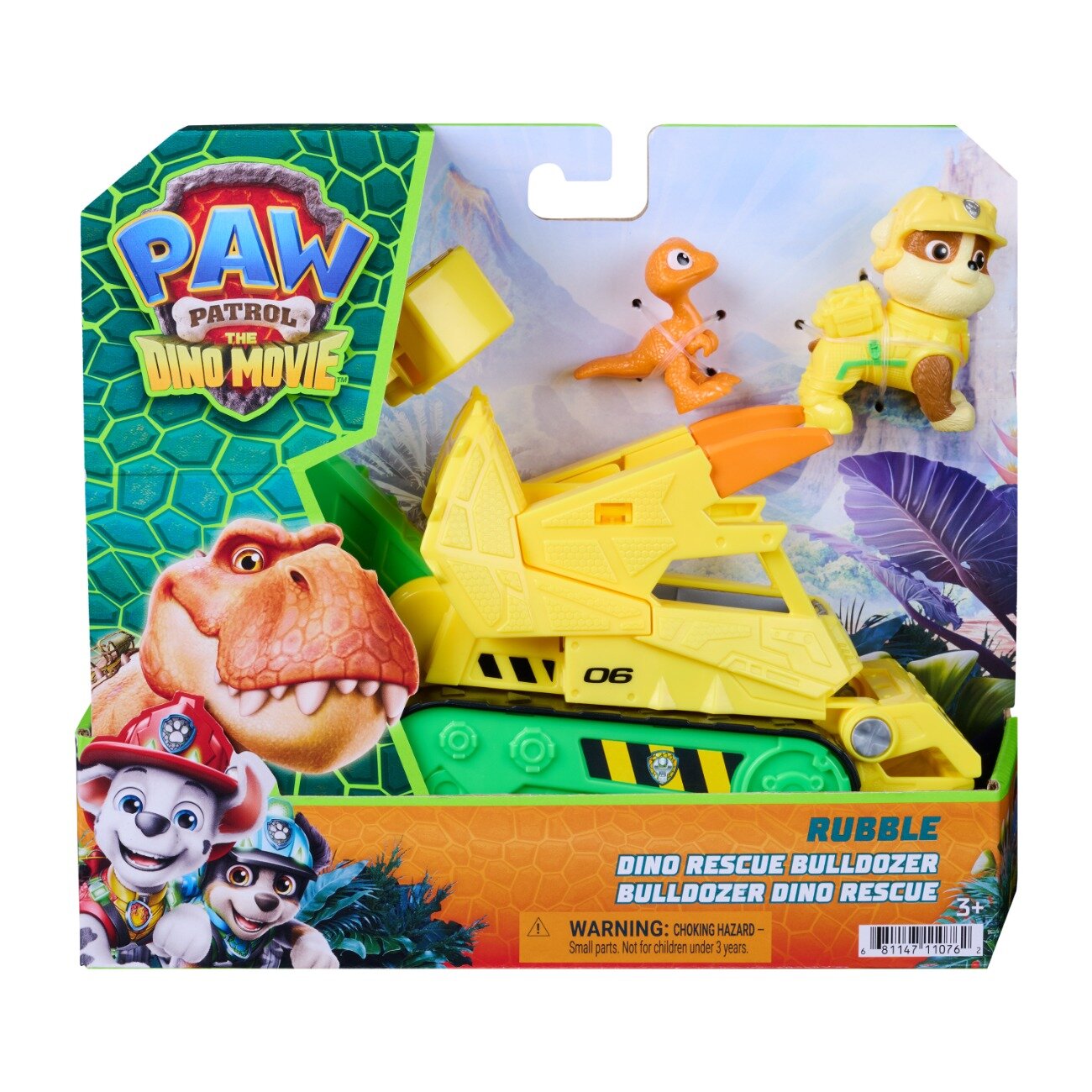 Paw Patrol Vehicul de salvare cu figurina Dino Rescue Bulldozer Rubble 6075771