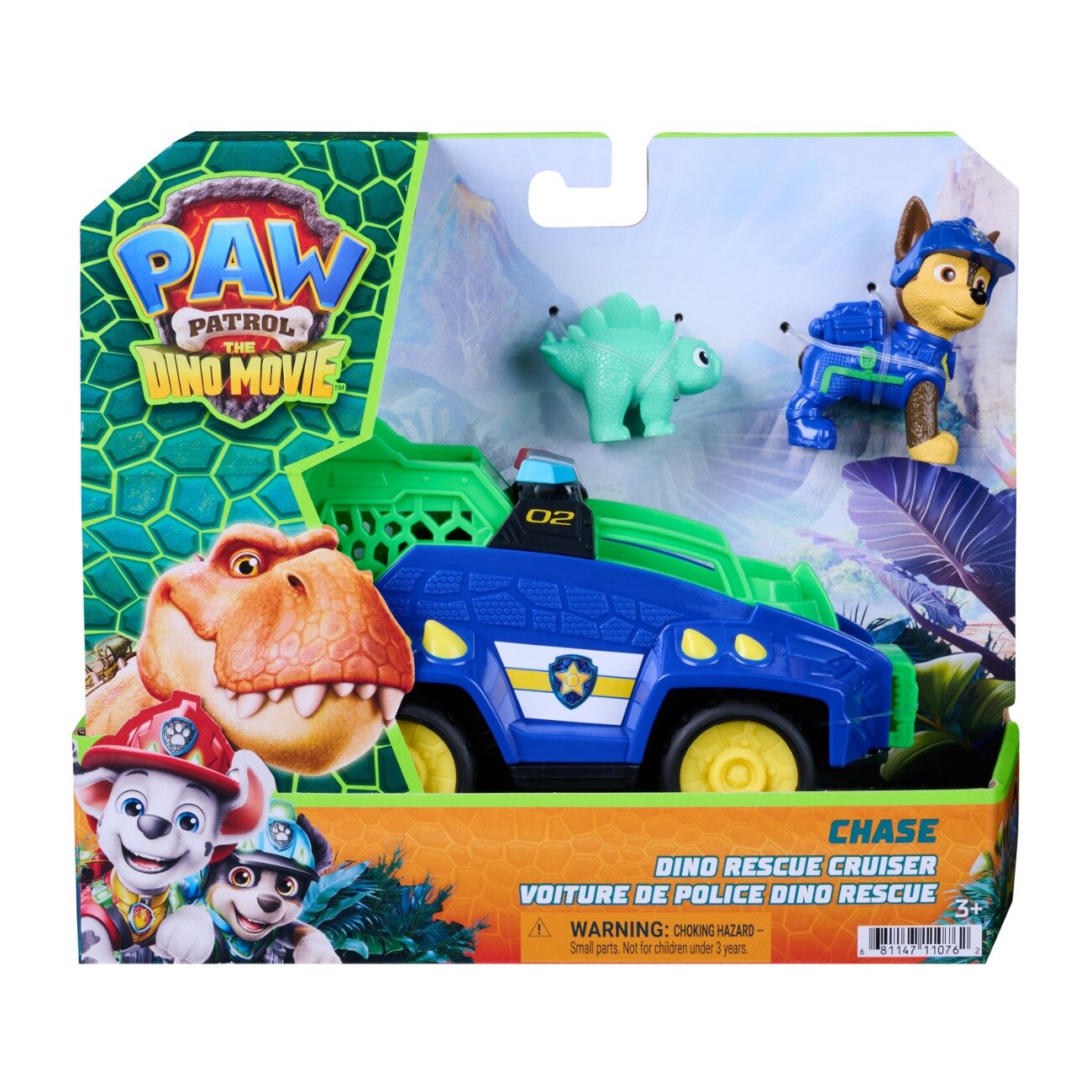 Paw Patrol Vehicul de salvare cu figurina Dino Rescue Cruiser Chase 6075756