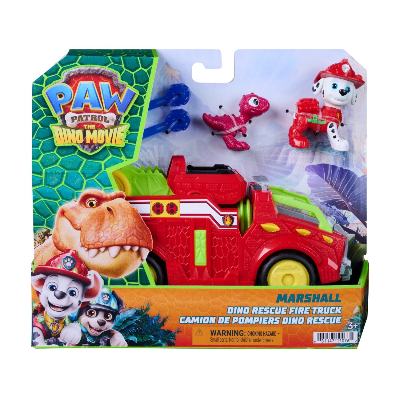 Paw Patrol Vehicul de salvare cu figurina Dino Rescue Fire Truck Marshall 6075757