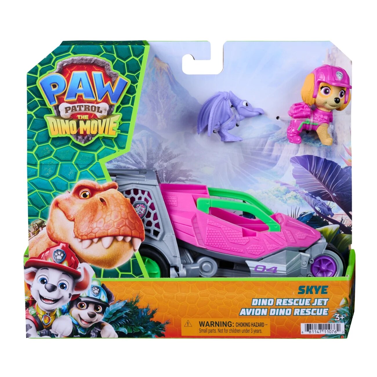 Paw Patrol Vehicul de salvare cu figurina Dino Rescue Jet Skye 6075758