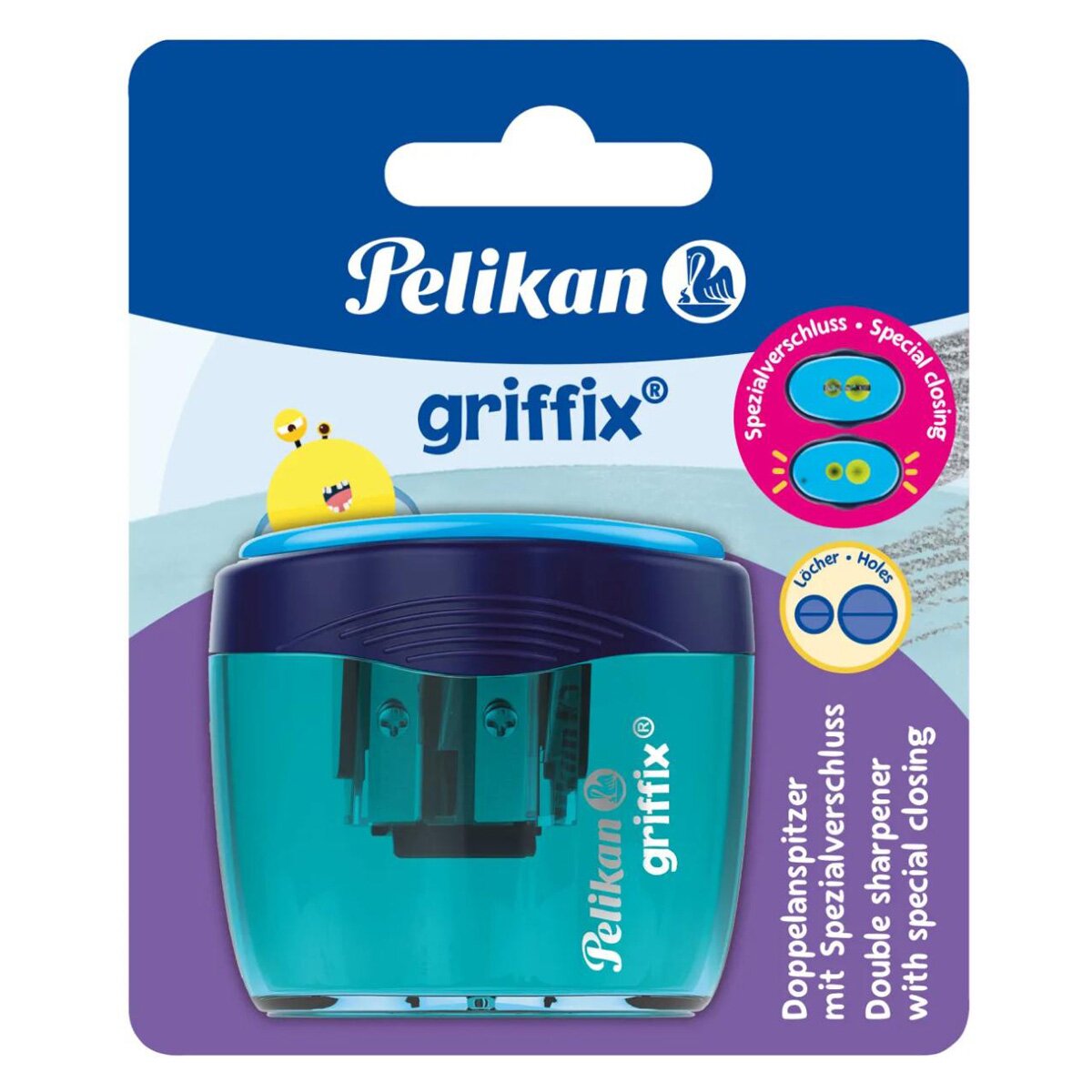 Pelikan Ascutitoare dubla Griffix Albastru