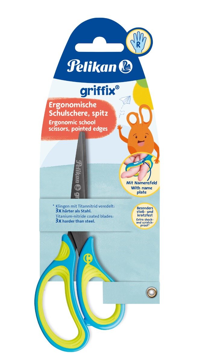 Pelikan Foarfeca Griffix pentru dreptaci Herlitz Neon fresh 15 cm