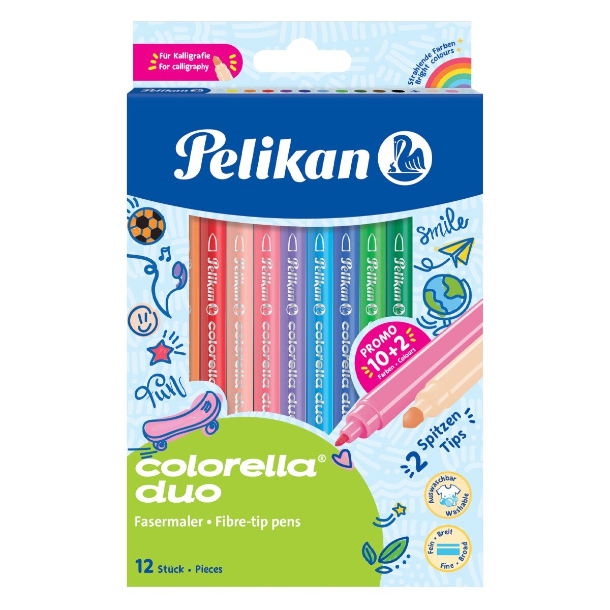Pelikan Set 12 carioci Colorella Duo C407