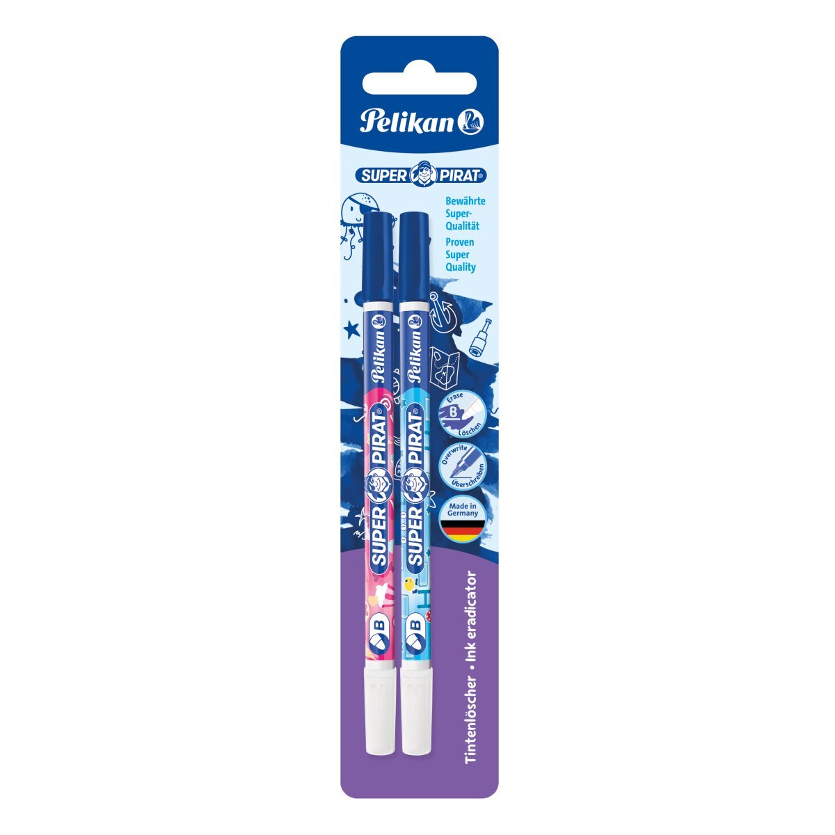 Pelikan Set 2 carioci corectoare Super Pirat Varf B