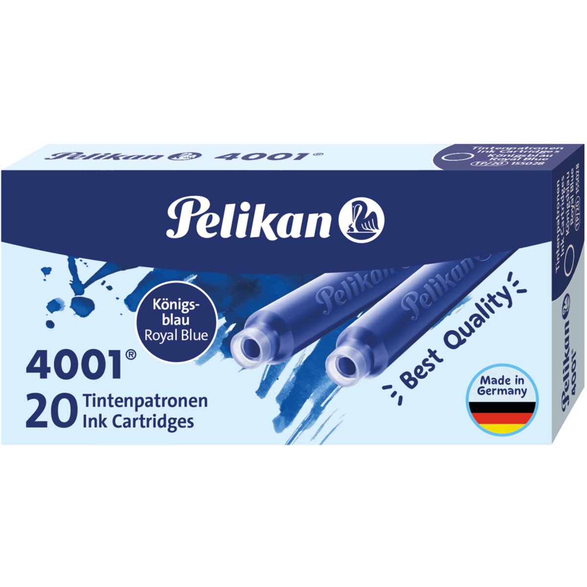 Pelikan Set 20 patroane 4001 Cerneala Albastru Royal