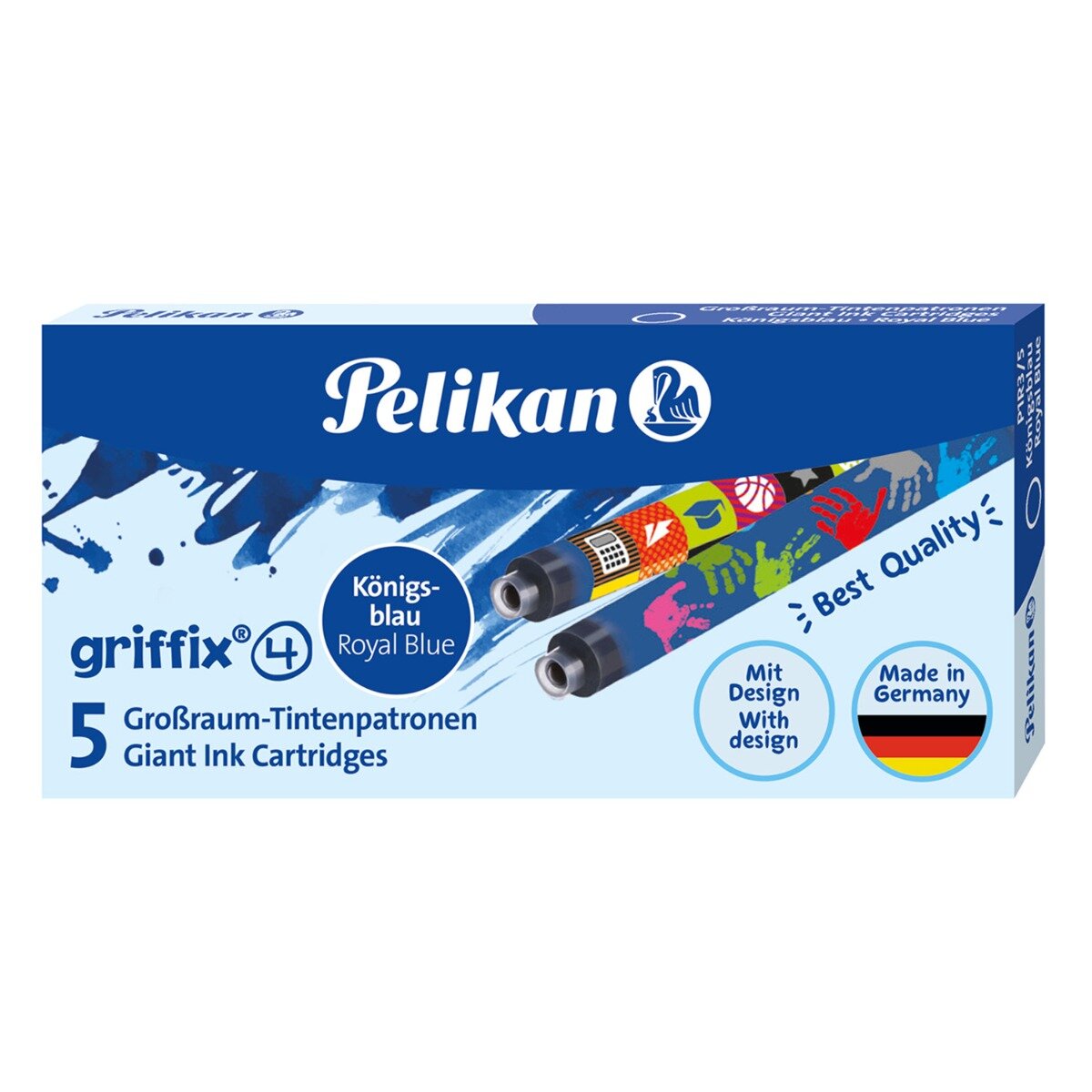Pelikan Set 5 patroane mari Griffix Cerneala Albastru Royal