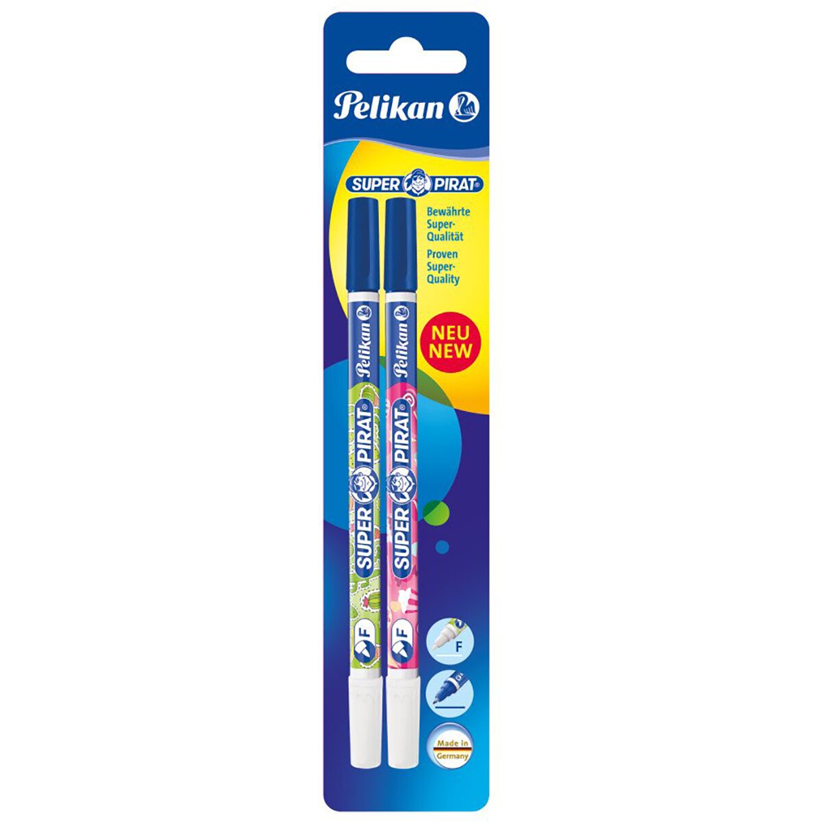 Pelikan Set carioci corectoare Super Pirat Varf F 2 buc