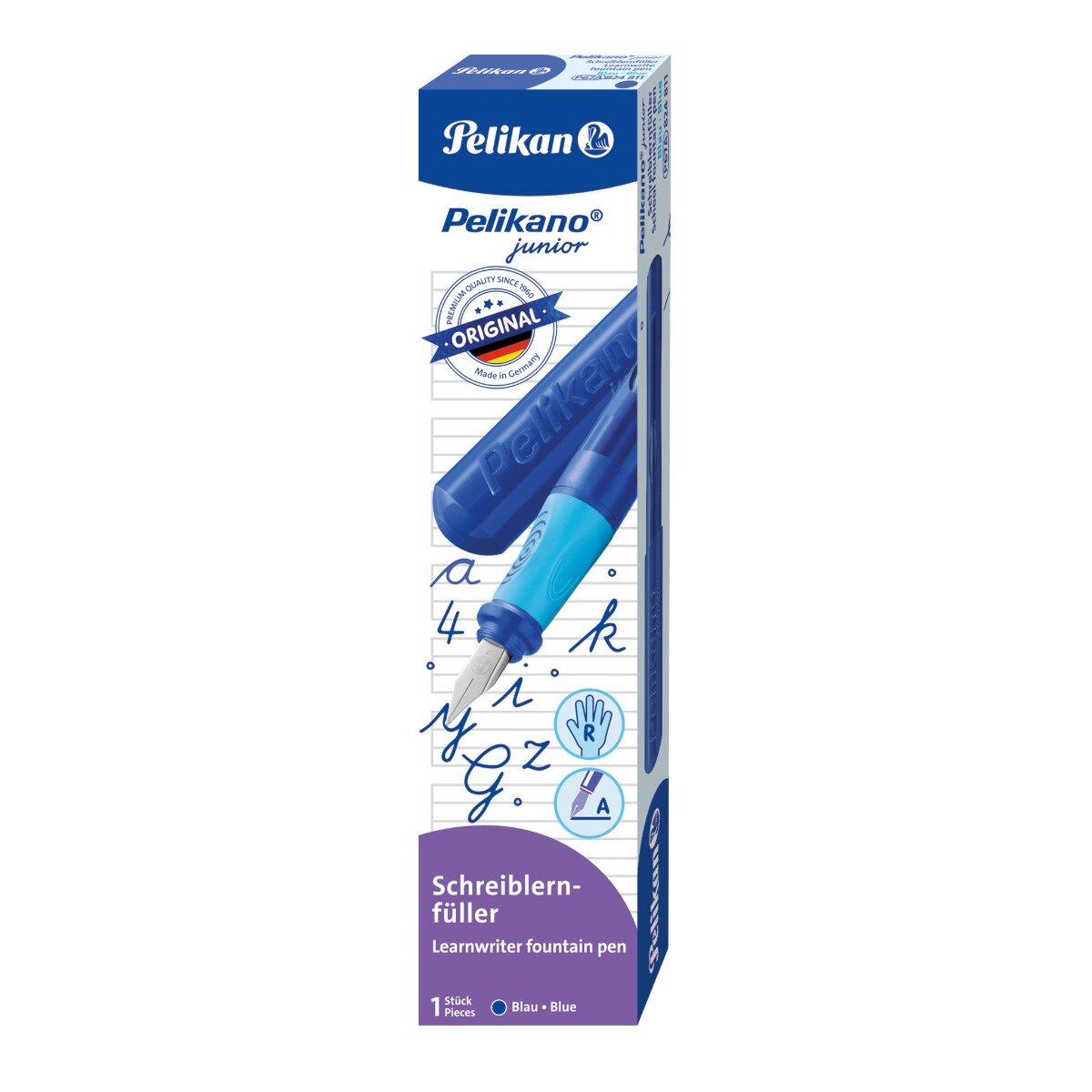 Pelikan Stilou pentru dreptaci o Junior Penita A Grip Ergonomic Albastru