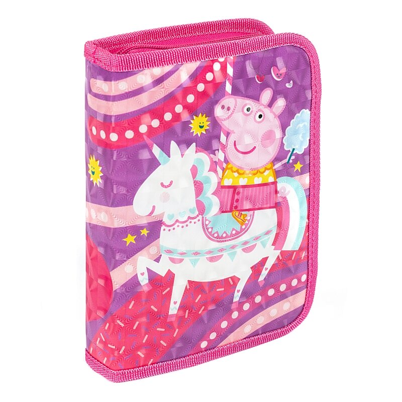 Peppa Pig Penar cu 1 fermoar si 2 flapsuri