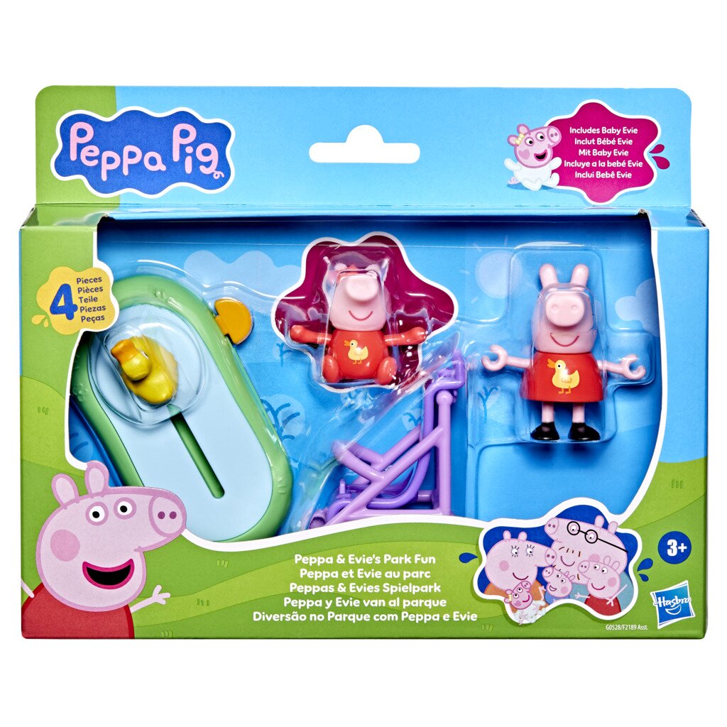 Peppa Pig Set de joaca cu 2 figurine si accesorii si Evie Park Fun G0528