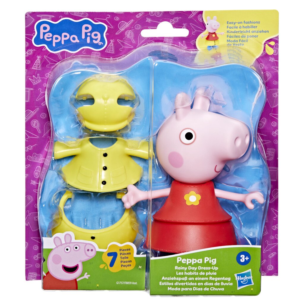 Peppa Pig Set figurina cu accesorii fashion Rainy Day Dress-Up G1757