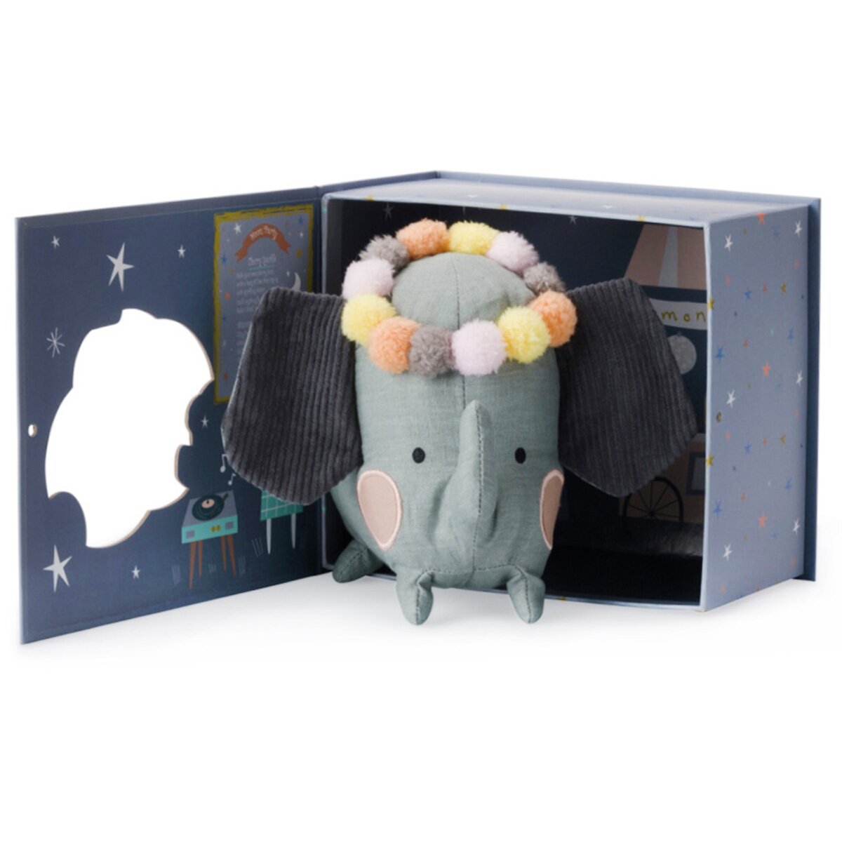 Picca Loulou Jucarie de plus in cutie cadou Elefant 18 cm