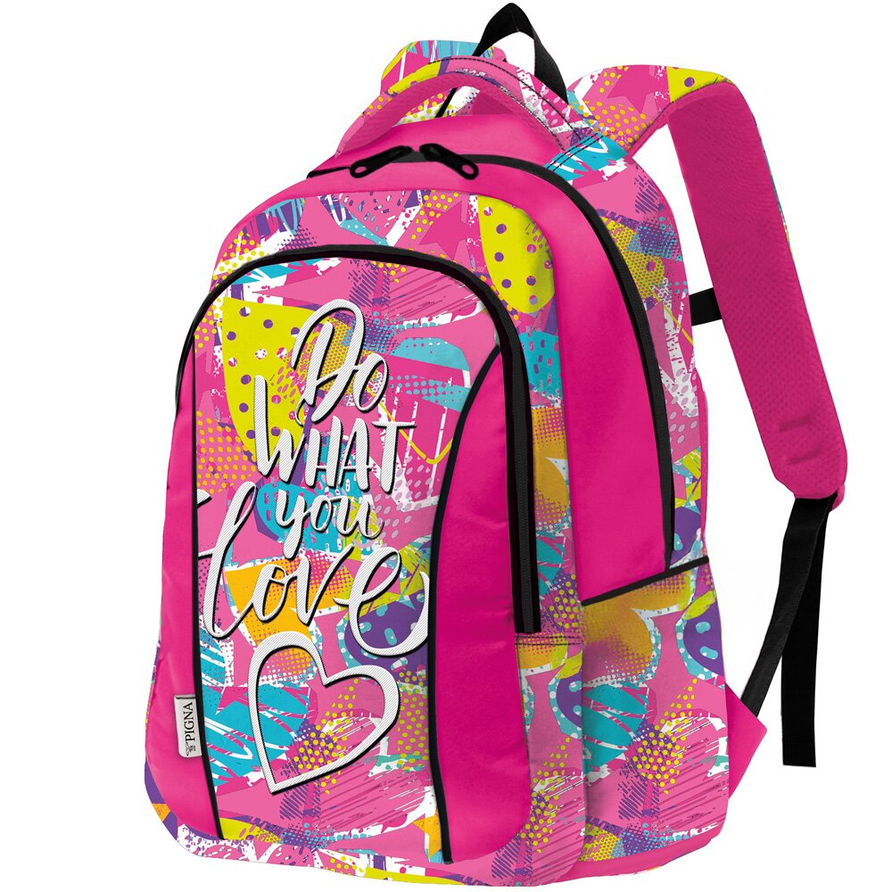 Pigna Rucsac Hearts Pink 49 x 35 x 16 cm