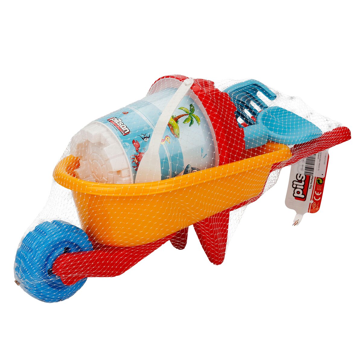 PILSAN Set jucarii pentru nisip roaba cu 5 accesorii