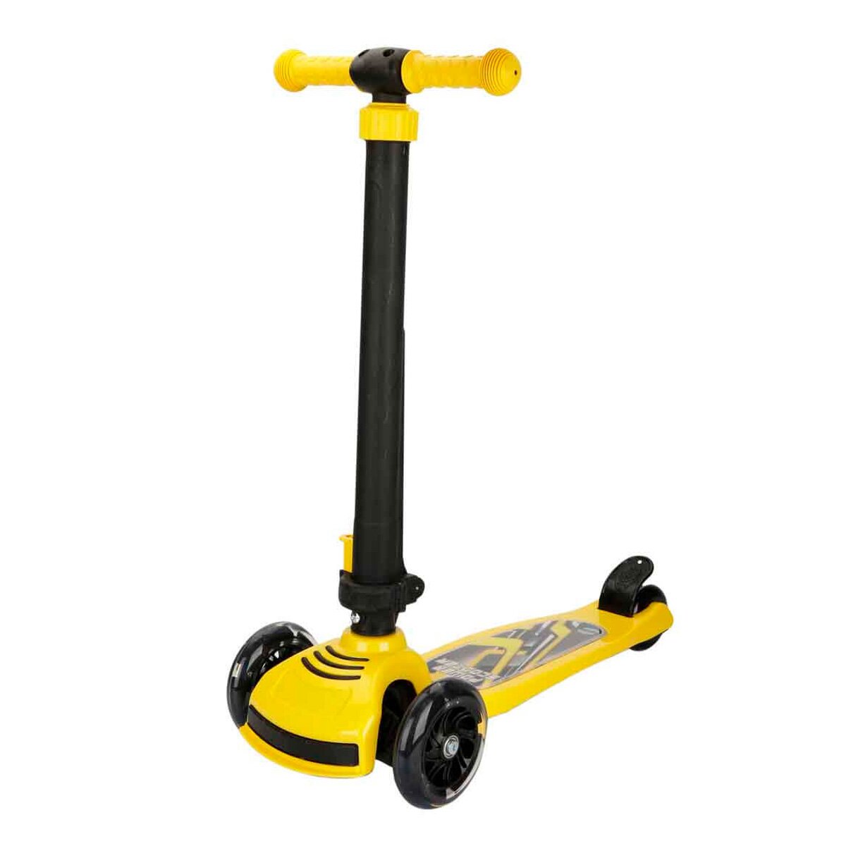 PILSAN Trotineta pliabila cu 3 roti si lumini Power Scooter Galben