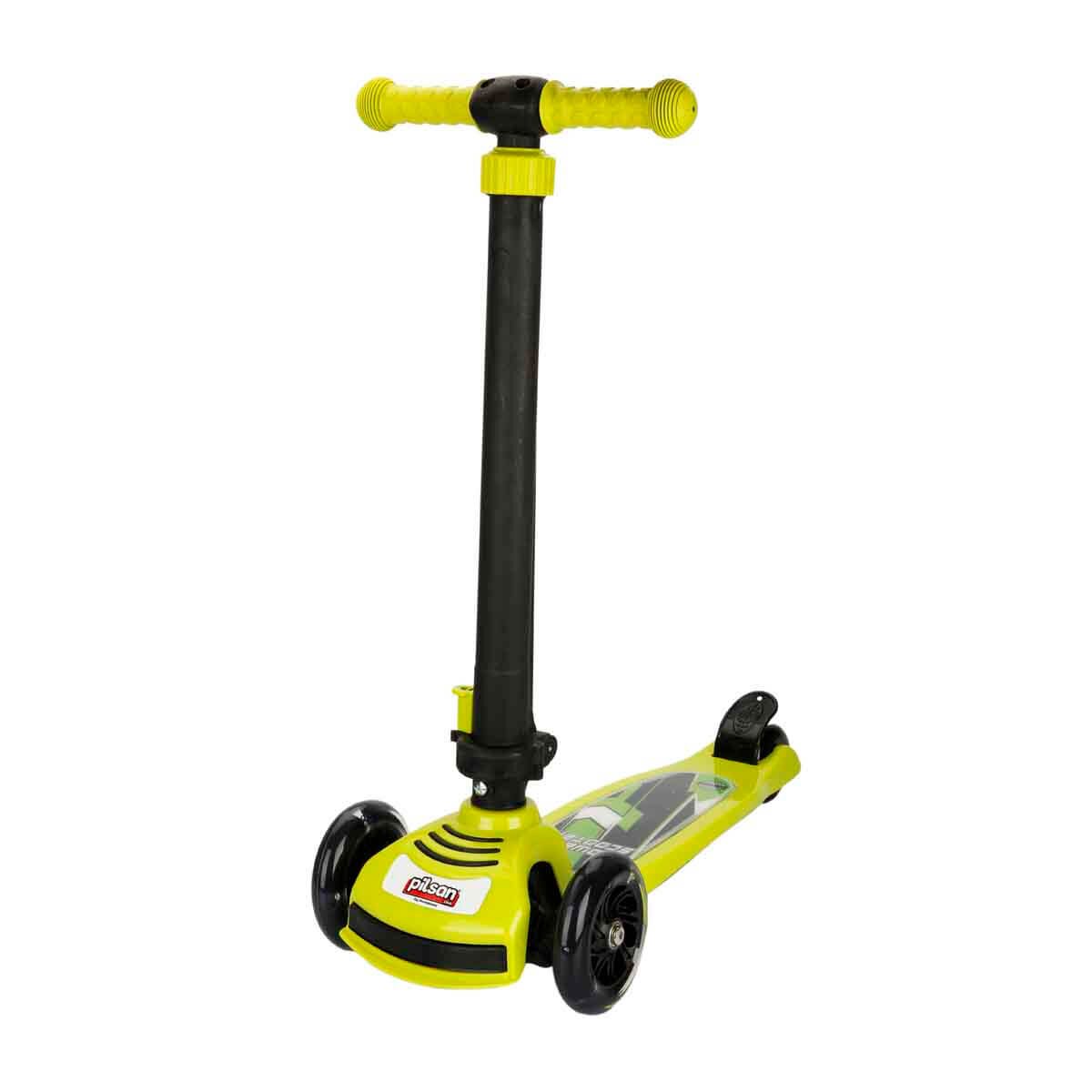 PILSAN Trotineta pliabila cu 3 roti si lumini Power Scooter Verde
