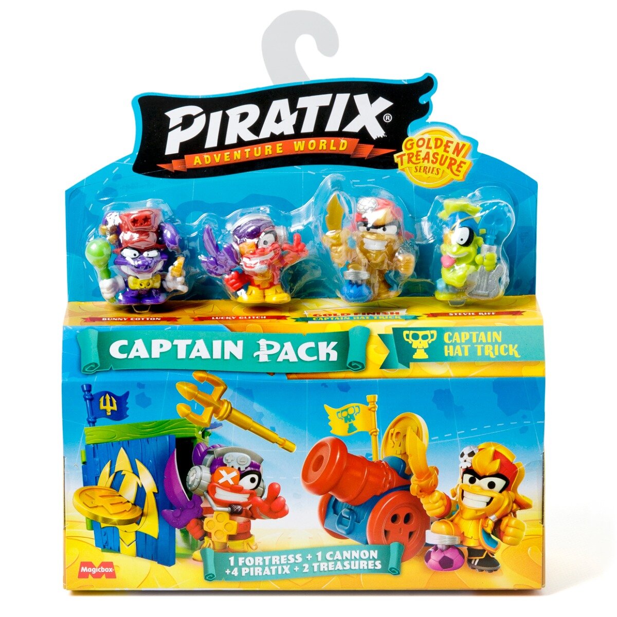 Piratix Set 4 figurine Golden Treasure Captain Hat Trick