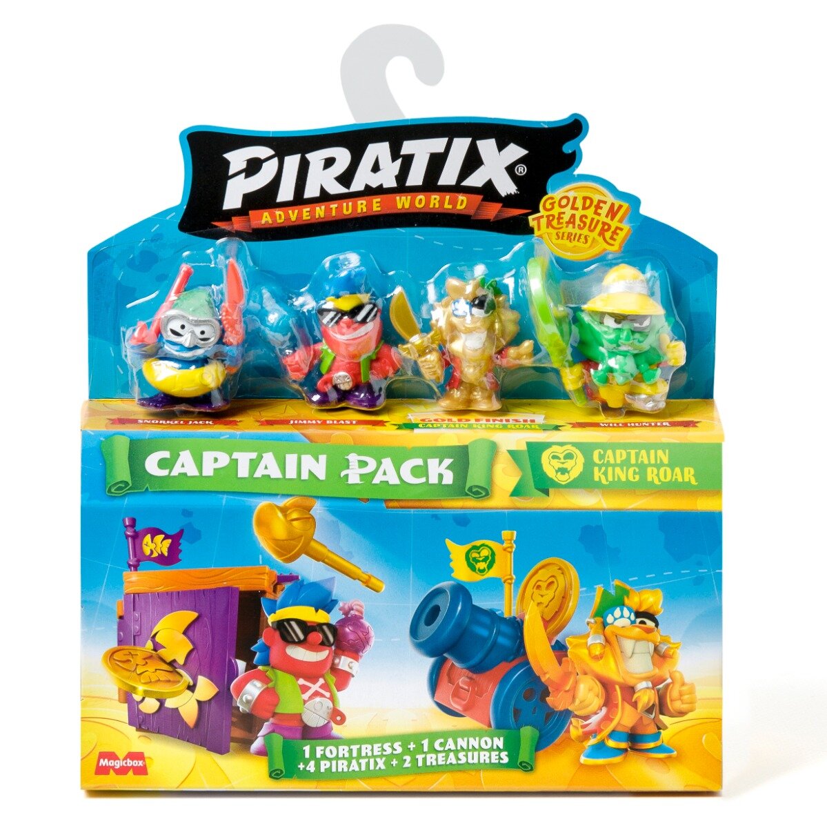 Piratix Set 4 figurine Golden Treasure Captain King Roar